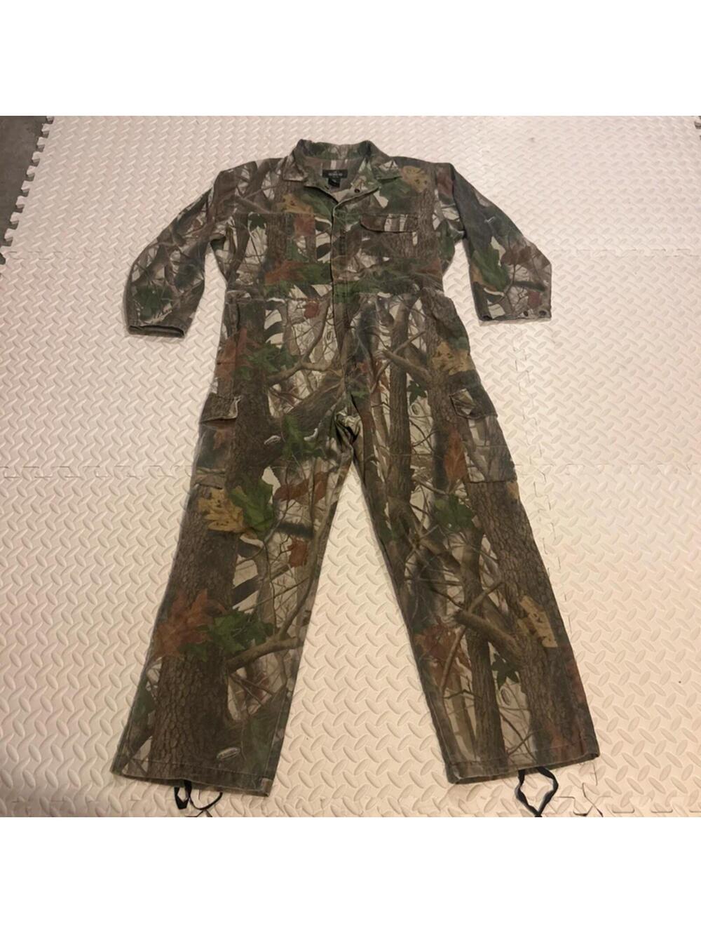 Mens Adult Size Large RedHead Vintage Camouflage Coveralls Hunting Camo Pants